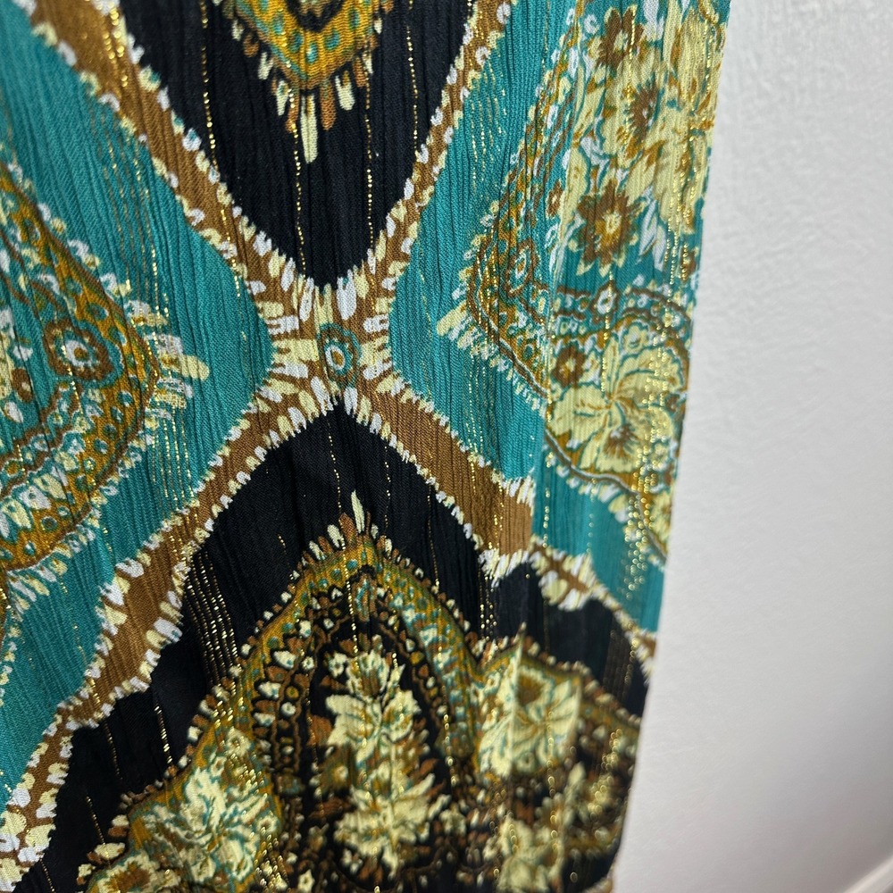 Free People Intimately Latigo Bay Combo Paisley Metallic Maxi Dress Small NEW - Picture 9 of 11